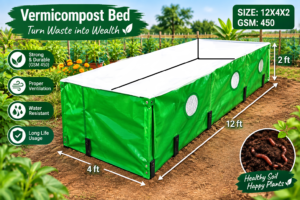 12x4x2 450GSM HDPE VERMICOMPOST BED